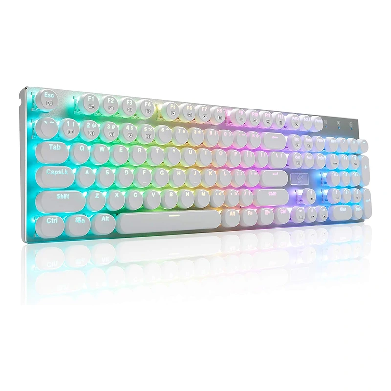 104 Tombol Kabel Mesin Ketik Mekanik RGB Keyboard