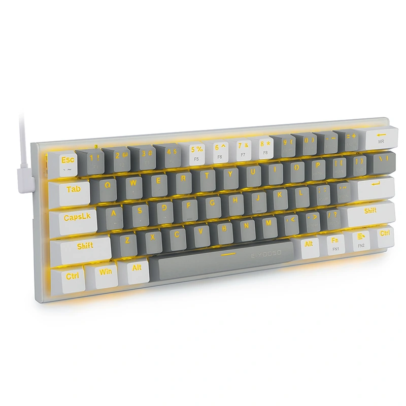 61 Key 60% Kabel LED Mechanical Gaming Keyboard