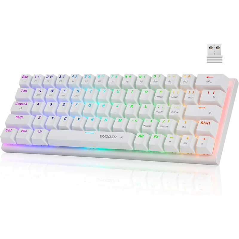 63 Tombol RGB Wireless BT 2.4GHz Tipe-c Keyboard Gaming Mekanik