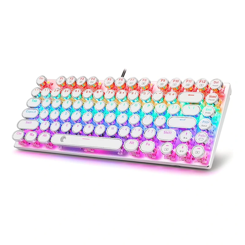 81Keys Mesin Ketik Keyboard Mekanik Pelangi