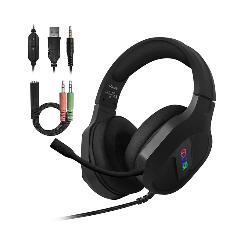 Headset Gaming 3.5mm Kabel RGB Bisa diatur