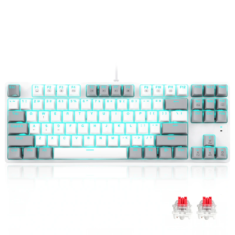 LED 87 Tombol Keyboard Gaming Mekanik Kabel