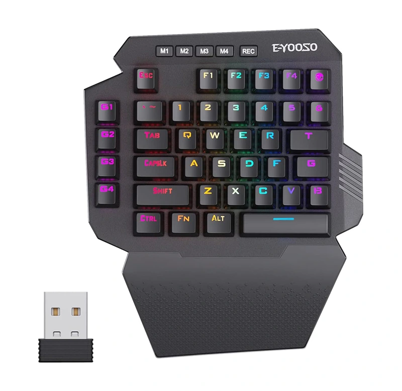 Wireless 2.4G 44 tombol Keyboard Gaming Mekanik